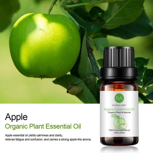 Rainbow Abby 2-Pack Apple Essential Oil - Pure, Undiluted, Therapeutic Grade - 2x10 mL
