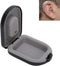 Hearing Aid Travel Case, Behind-the-Ear Accessories, Waterproof Drop Resistance Storage Box, Black (2.6 x 2 x 1in)