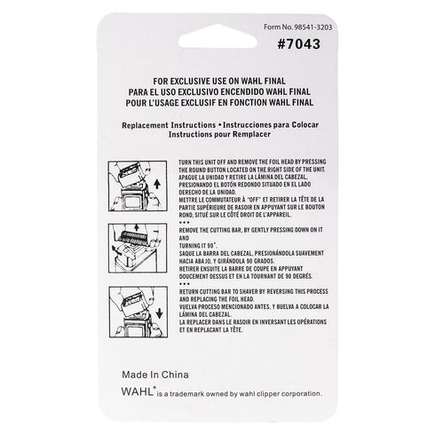 Professional 5 Star Series Finale Shaver Shaper Replacement Foil and Cutter Bar Assembly for Wahl Shaver