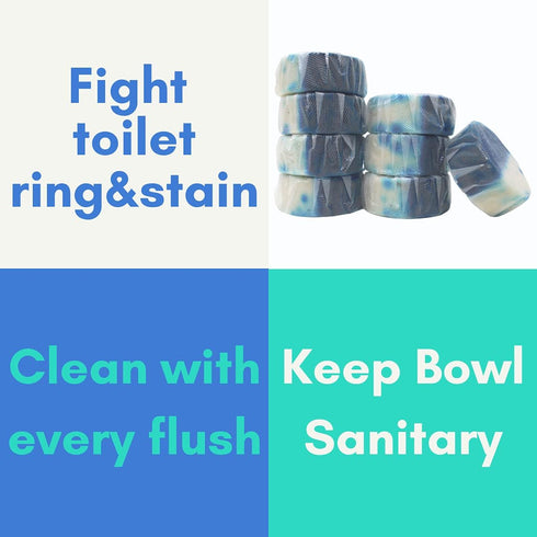 Air Jungles Automatic Toilet Bowl Cleaner Tablets, 8 Packs, Extra Fresh Cleaner Tabs for Toilet