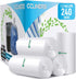 Small Trash Bags CCLINERS, 1.2 Gallon, 240 Small Clear Garbage Bags for Mini Bathroom