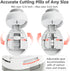 WMuxvia 1/2 1/4 Pill Cutter Splitter with Storage Box, Adjustable Vertical Press Pill Splitter for Small/Tiny Pills