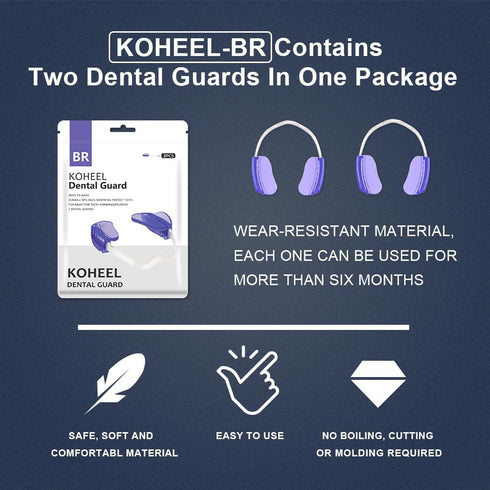 KOHEEL Adjustable Mouth Guard for Teeth Grinding, 6 Count Bruxism Dental Guard