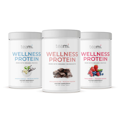 Teami Wellness Vegan Protein Powder, Organic Ingredients, Smooth Textured Chocolate, 14 Servings, 13.6 Ounce
