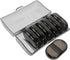Hemobllo Weekly Portable Pill Organizer Medicine Case with Wear-Resistant Black Shell, Compact Detachable Medicine