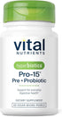 Hyperbiotics Vital Nutrients Pro-15 Prebiotics and Probiotics for Women and Men, 60 Vegan Pearls