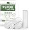 Jaoul 4 Gallon Trash Bags, 200 Counts, Unscented Strong Bathroom Garbage Bags, White