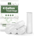 Jaoul 4 Gallon Trash Bags, 200 Counts, Unscented Strong Bathroom Garbage Bags, White
