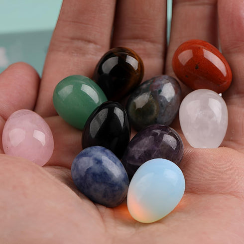 12PCS Natural Black Obsidian Crystal Stone, Polished Stone Set for Healing, Yoga, Reiki, Meditation, Home Decor