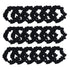 Set of 24 Black Satin Hair Scrunchies for Women, Elastic Hair Ties, Small Hair Bobbles, Fabric Hair Bands, Ponytail