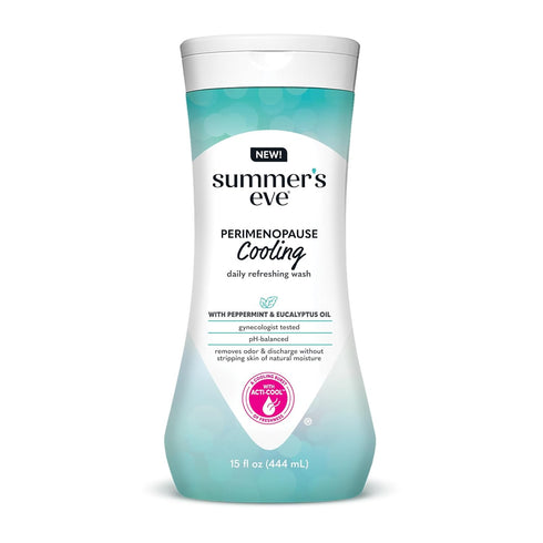 Summer's Eve Perimenopause Cooling Wash, Cooling pH-Balanced Formua with Eucalyptus to Remove