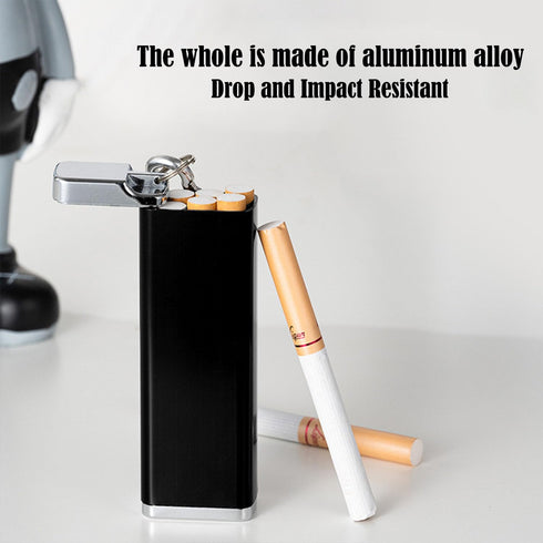 1PCS Metal Cigarette Case, Waterproof Small Hard Pack Case Holds 6 Cigarettes 84 mm/3.3 in, Portable Keychain Cigarette