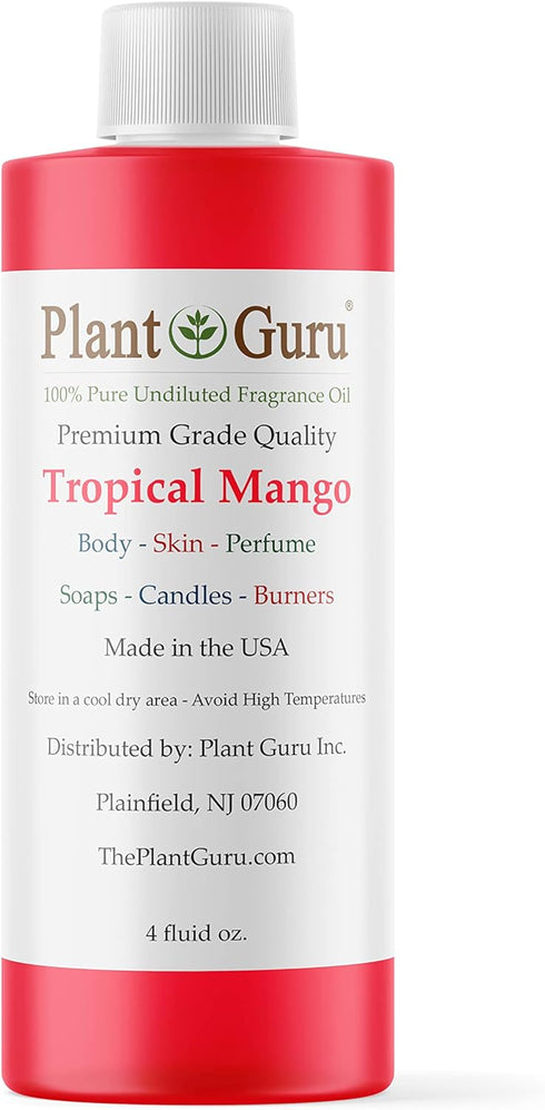 Tropical Mango Fragrance Oil - 4 fl. oz. Scented Oil for DIY Soap Making, Candles, Bath Bombs, Aromatherapy