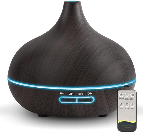Diffusers for Essential Oils Large Room, 550ml with Remote Control, Ultrasonic Oil Diffuser with Timer