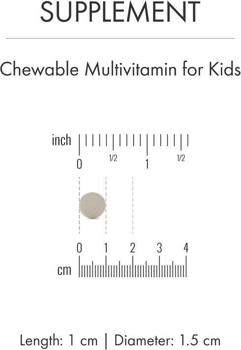 Dr. Mercola Chewable Multivitamin for Kids - 30 Servings, Natural Orange Flavor, 60 Tablets