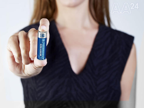 Powermax 24-Count AA Batteries, Ultra Long Lasting Alkaline Battery with 10-Year Shelf Life