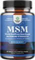 Pure MSM Supplement Tablets for Joint Support, Flexibility, Collagen Boosting, Antioxidant for Men and Women