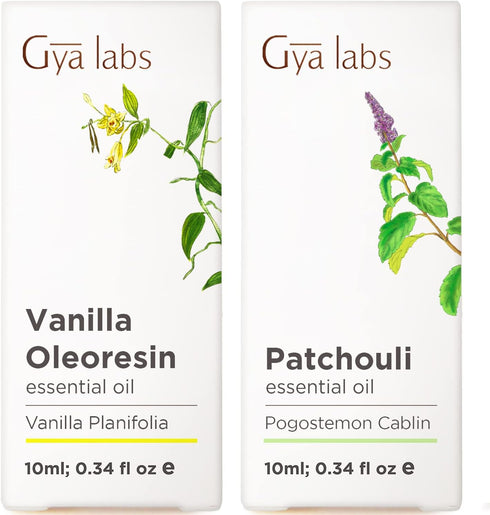 Vanilla Essential Oil for Diffuser & Patchouli Oil for Diffuser Set -