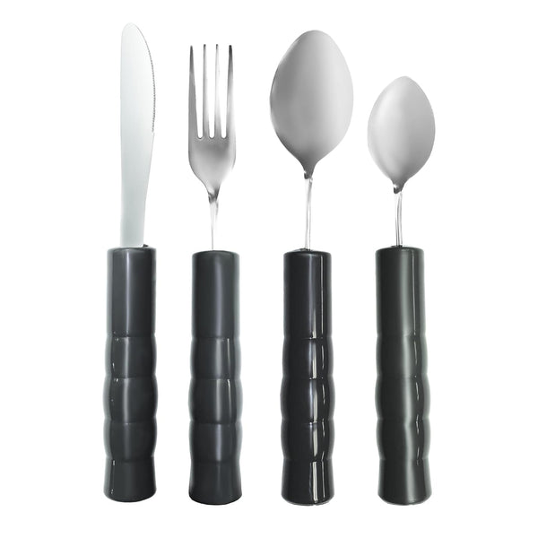 Rehabilitation Advantage Weighted Utensil Set with Solid Plastic Handles