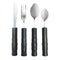 Rehabilitation Advantage Weighted Utensil Set with Solid Plastic Handles