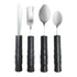 Rehabilitation Advantage Weighted Utensil Set with Solid Plastic Handles