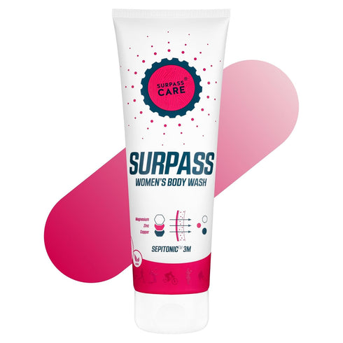SURPASS Post Workout Energizing Body Wash for Women, Anti-Aging Shower Gel, Magnesium Boosted, 8.45oz