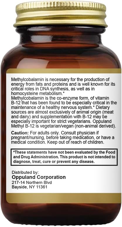 Vitamin B12 (Methylcobalamin) 5000 mcg, Folic Acid (Vitamin B9 Folate) 120 Chewable Tablets for Cirrhosis and Liver