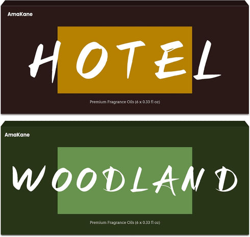 Hotel & Woodland Fragrance Oils Set, AmaKane Fragrance Oil for Candle Making,