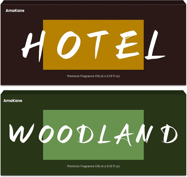 Hotel & Woodland Fragrance Oils Set, AmaKane Fragrance Oil for Candle Making,