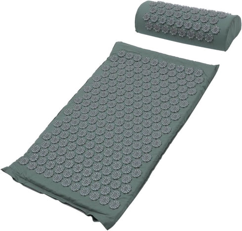 Set Acupoint Massage Pillow and Non-Slip Yoga Mat with Carry Bag, Portable Acupuncture Therapy Pillow for Home Massage