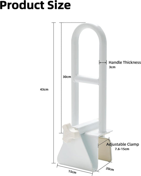 YUAN LIN 3.1 6.7 Inch 300 lbs Bathtub Handle and Grab Bar, Bathtub Safety Rail with Non-Slip Grip for Seniors, Elderly
