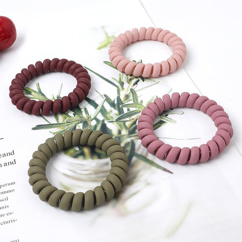 Spiral Hair Ties 20 Pieces, No Crease Coil Hair Ties, No Damage Elastics Hair Coils, Traceless Plastic Hair Bands