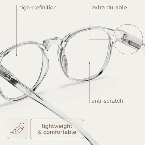 IBOANN Iconic Blue Light Glasses for Women - Computer Glasses with 99% Blue Light Blocking, Anti Eyestrain