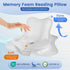 ONGFNFN Reading Pillow for Bed, Ergonomic Memory Foam Bed Wedge Pillow for Headboard, Lying, Leaning and Prone, Chin