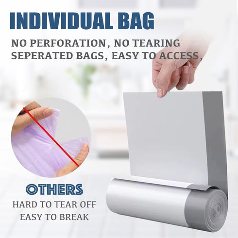 Small Trash Bags 4 Gallon - Drawstring Unscented Garbage Bags for Bathroom, 57 Count
