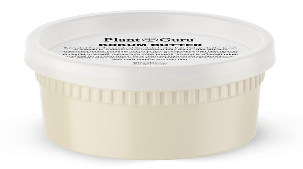Raw Kokum Butter 8 oz, 100% Pure Natural Cold Pressed for Skin, Body, Hair Moisturizer, DIY Creams