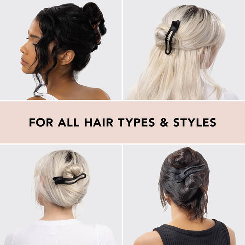 Kitsch Flat Hair Clips - 2pcs Big Flat Claw Clips for Women, Alligator Hair Clips for Thick & Thin Hair