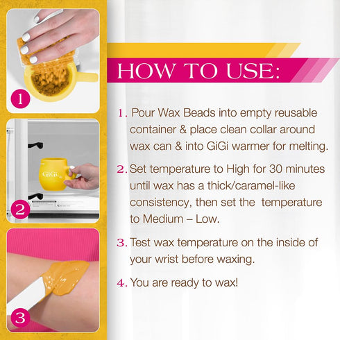 GiGi Microwave Wax Cup for Hard Wax Beads, Silicone Cup