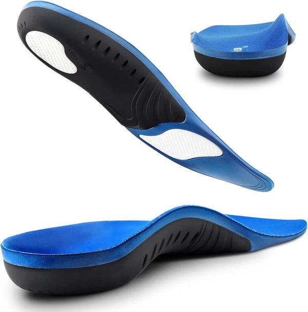 Plantar Fasciitis Insoles, High Arch Support Shoe Inserts for Men Women, Gel Running Insoles for Pain Relief