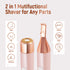 SUPRENT Facial Hair Remover for Women - USB-C Rechargeable Electric Hair Removal, IPX7 Waterproof, 2 in 1 Trimmer (Pink)