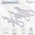 Parcelona French Twist n Clip Hair Barrette - Flower, Bow, and Chain 4" Non Slip Hair Accessories