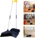 KALLORY Broom and Dustpan Set, Dust Pan and Broom Combo for Floor Cleaning, Upright Long Handle Broom for Indoor
