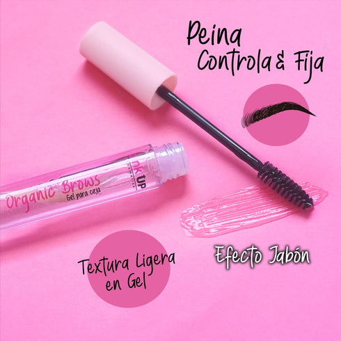 Organic Brows PKOE01 Eyebrow Gel | Clear Mascara | Transparent Brow Gel for Definition, Volume, Maximum Fixation