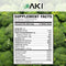 AKI Cruciferous Superfood Green Mix Powder, Made from Kale, Broccoli, Brussels Sprouts, 5.3oz/150g