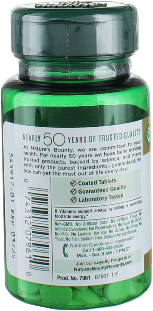 Nature's Bounty Biotin 1000 mcg Vitamin Supplement Tablets, 100 ea (Pack of 2)