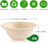 Ocmoiy Bulk 150Pk. 8 OZ Paper Bowls Disposable Heavy Duty Small Compostable Food Bowls, Eco-friendly Sugarcane Bowls for Party Serving Treats, Microwave Safe for Hot or Cold Use by Ocmoiy