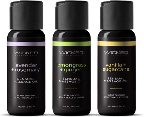 Wicked Sensual Care 4 oz Vanilla & Sugarcane Massage Oil