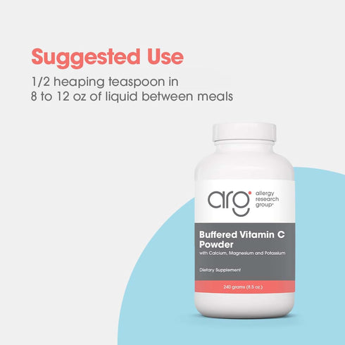 Immune, 240 (8.5 oz) Allergy Research Group - Buffered Vitamin C Powder - Antioxidant, Calcium/Mag/K - g