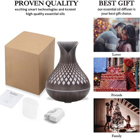 SAIHGUUI 500ml 7 4 Smart WIFI Essential Oil Diffuser, Aromatherapy Diffuser Humidifier for Large Room, Works with Phone