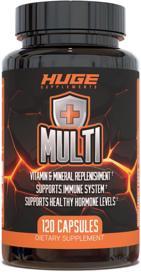 Huge Multi Multivitamin for Men - High-Performance All-in-One Formula for Athletes, 120 Capsules